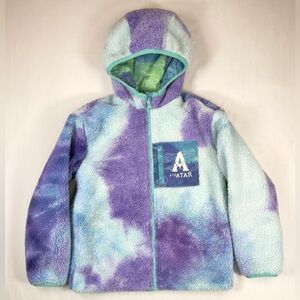 AVATAR Kids Reversible Sherpa Fleece Puffer Jacket 9/10‎ Way of Water Disney Zip